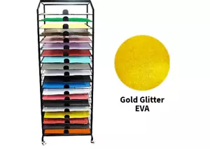12 X EVA ART CRAFT GLITTER SPARKLY FOAM SHEETS, 60 X 40 CM,CHOICE OF 4 COLOURS - Foto 1 di 20