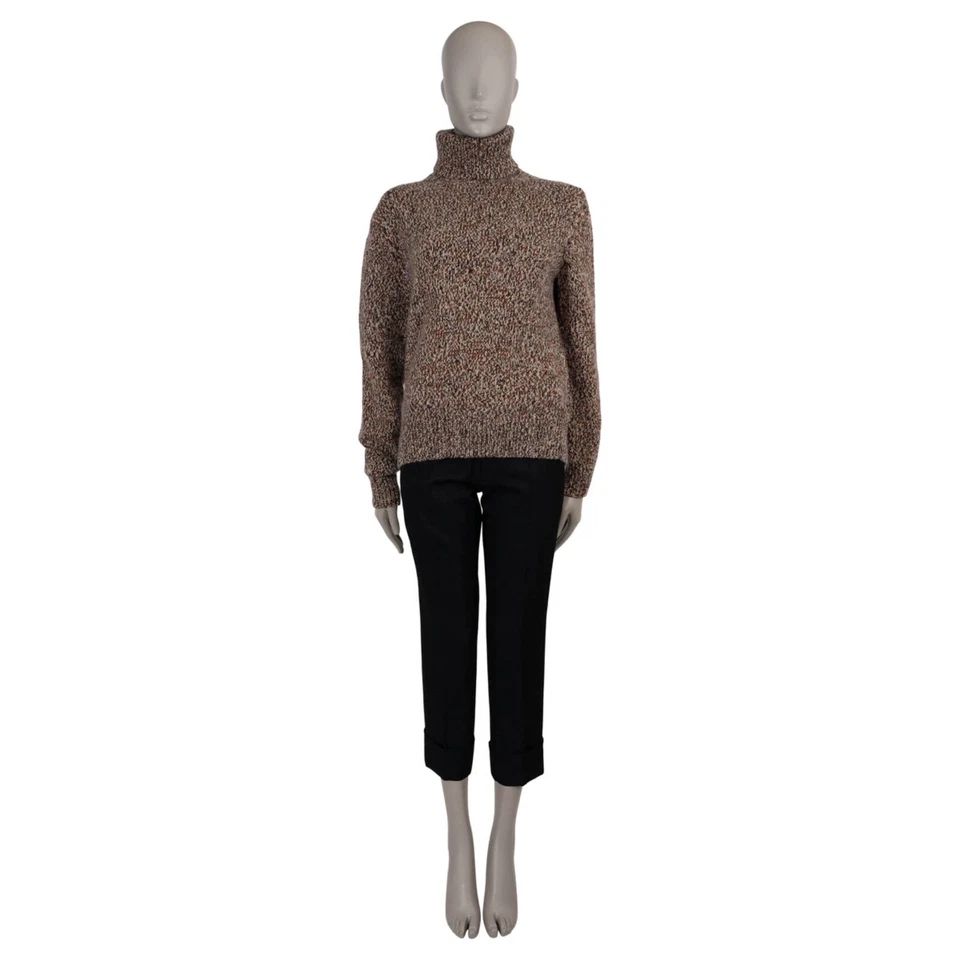 71613 Auténtico Suéter CHLOE Beige y Multi Cachemira y Lana 2021 CUELLO TORTUGA M Foto 1 de 4