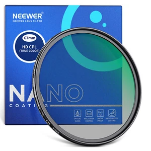 NEEWER 67mm Water Repellent/Scratch Resistant True Color Polarizer Filter - Picture 1 of 8