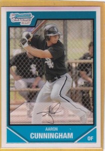 2007 BOWMAN CHROME REFRACTOR AARON CUNNINGHAM #BC21 27/500 NMMT/MINT *A15343
