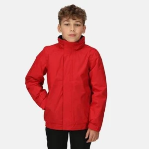 Regatta Dover red children's waterproof fleece-lined bomber jacket #TRW418 - Picture 1 of 4