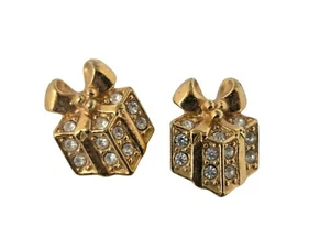 Pendientes perforados vintage 1990 Avon paquete brillante estrás - Imagen 1 de 5