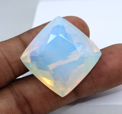 Natural Opal 67 Ct Australian Multi-Color Cushion Cut CERTIFIED Loose Gemstone - Image 1 of 4