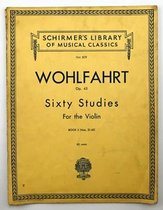 Sesenta estudios para violín libro II (31-60) Wohlfahrt op 45 para violín Schirmer 839 - Imagen 1 de 6