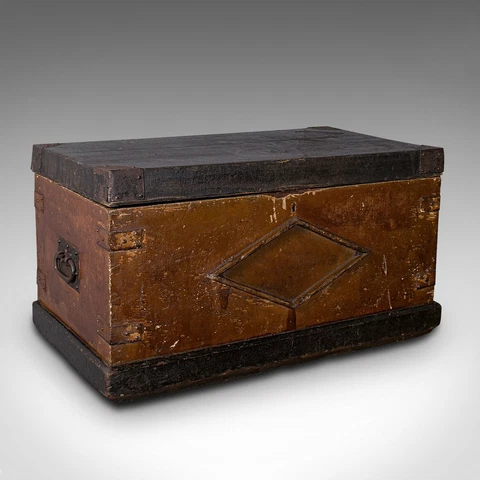 Antique Craftsman's Trunk, English, Carpentry, Maritime, Tool Chest, Victorian Cover