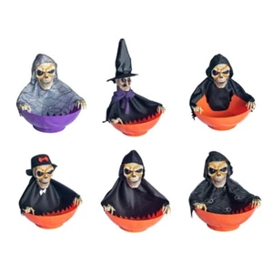 Spooky Motion Activated Skeleton Candy Holder with Light Up Red Eyes - Bild 1 von 14