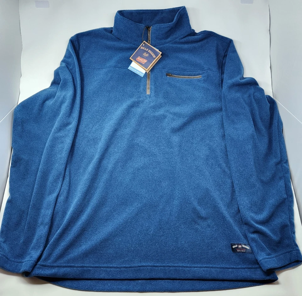 Bills Khakis Quarter Zip Fleece Pullover Jacket Blue Mens Large  - Image 1 of 4