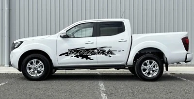 Nissan Navara Gráficos Puerta Lateral Cualquier Año Calcomanías Adhesivas Ambos Lados 4x4 Utilitario Foto 1 de 4