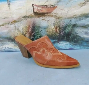Rampage Rustee  women's brown pointed toe western mules size 7.5 M - Picture 1 of 10