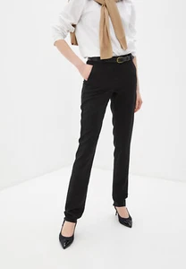 Burberry Black Stretch-Wool Straight-Leg Trousers, Size S - Picture 1 of 13