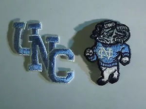 2 University of North Carolina Tar Heels Patch Lot -Initials & Ram -1 Lot #7 - Picture 1 of 5