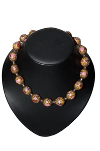 Vintage Halskette Murano Glas 50er 60er Jahre Modeschmuck - Bild 1 von 5