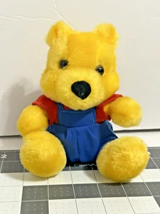 Vintage Great American Toy Company Plush Bear Yellow Overalls Red Shirt - Picture 1 of 5