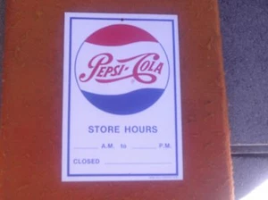 SELTEN & ORIGINAL 1954 PEPSI LADENSTUNDENSCHILD........ - Bild 1 von 2