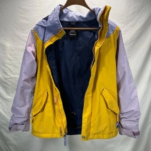 Burton Kids' Snowboard Jacket Hooded Winter Coat Yellow Purple Size L - Picture 1 of 13