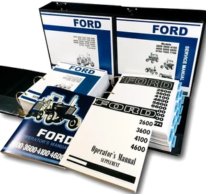 Ford 2600 3600 4100 4600 Tractor Service Parts Operators Manual Set Repair Book - Picture 1 of 14