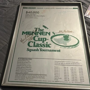 The Mennen Cup Classic Squash Tournament Signed Poster By All Players 1981 Rare - Picture 1 of 9