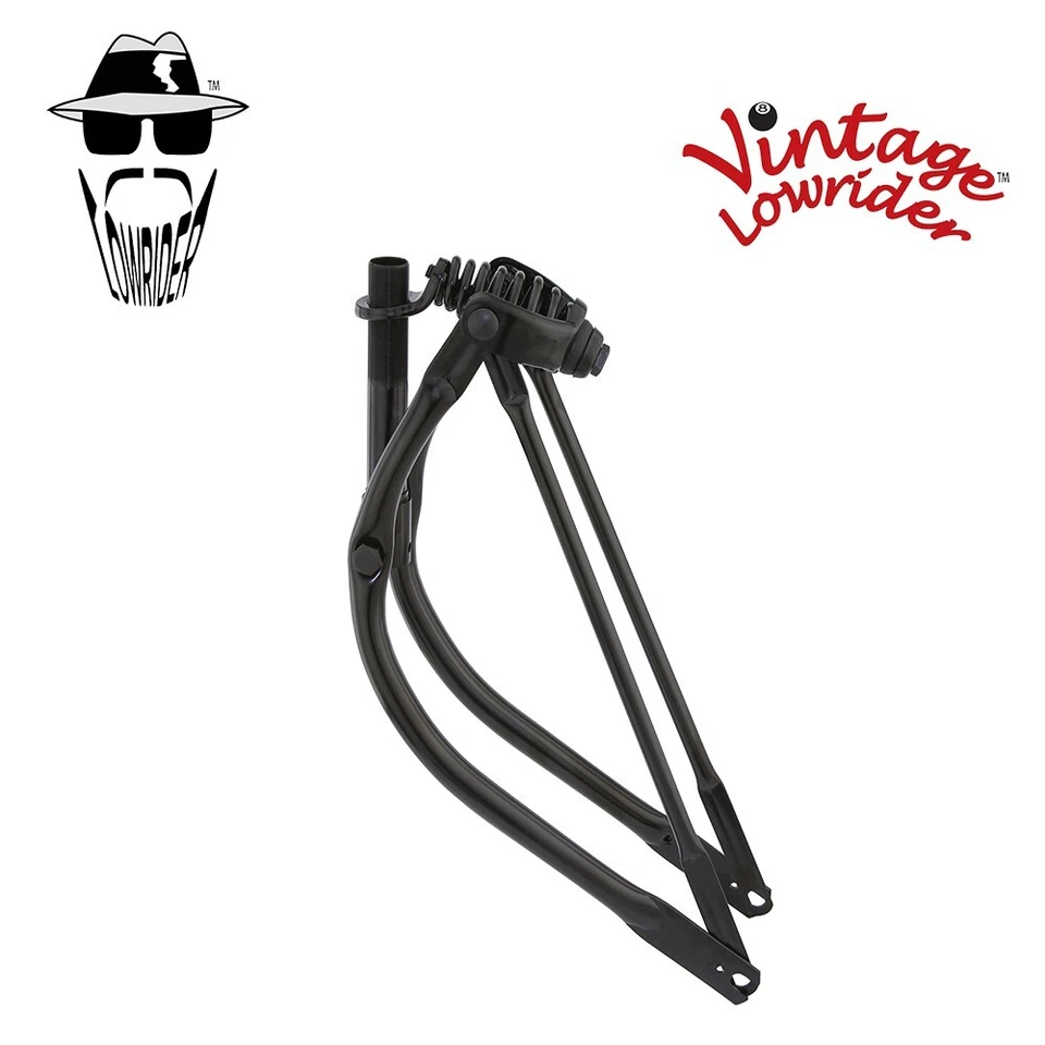 VINTAGE LOWRIDER 20" STEEL BENT BICYCLE SPRING FORK 1" BLACK - Image 1 of 1