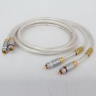 Qed 6N Occ Silver Plated Hifi Rca Cable Shielded Audio Signature Cord Pair