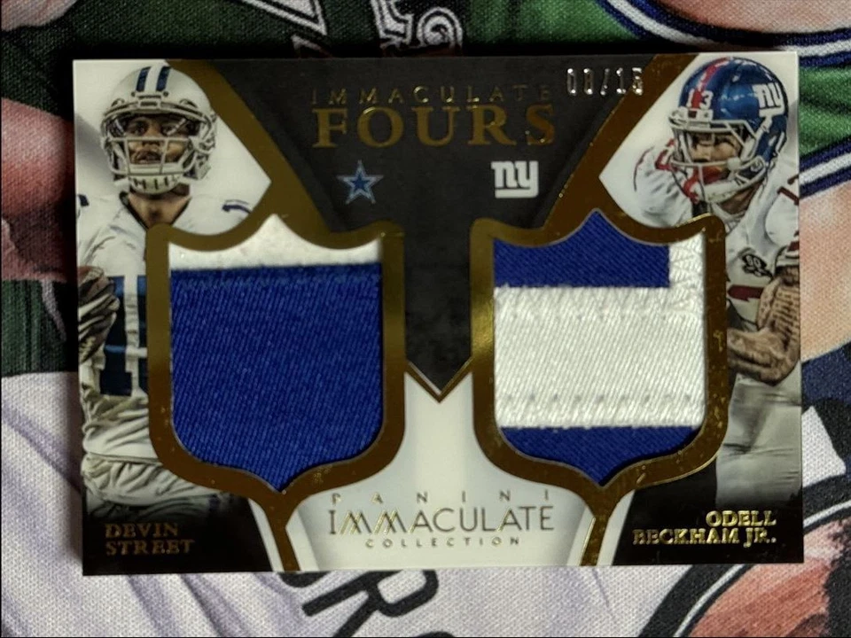 2015 Panini Immaculate Fours Patches Odell Beckham Crowder Agholor RC 08/15 New - Image 1 of 2