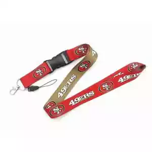 San Francisco 49ers NFL Double-Sided Detachable Keychain Lanyard NEW Joe Montana - Picture 1 of 1