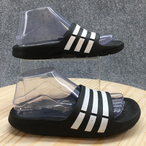 Sandali Adidas giovani 5 ragazzi casual comodi slip on ballerine slide nero bianco