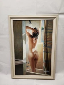 Beautiful Nude Woman in the Bath Oil Painting On Canvas - Picture 1 of 13