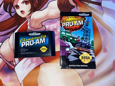 Championship Pro-Am for Sega Genesis Cleaned & Tested! With Manual - Image 1 of 2