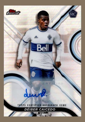 Deiber Caicedo #45 Rookie Chrome Refractor Auto 2021-22 Topps Finest MLS (RC) - Image 1 of 2