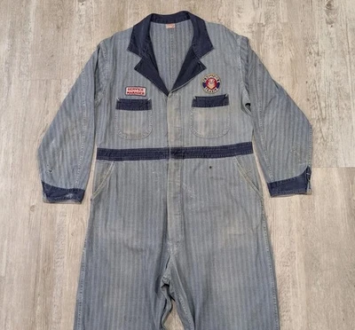 Vintage 1950s Oldsmobile Service Manager Mechanic Selvedge HBT Coveralls Sz 46  - Image 1 of 4