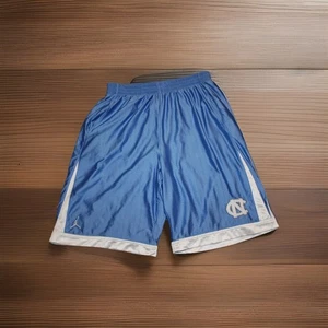Air Jordan North Carolina UNC Tarheels Mesh Basketball Shorts Men's 2XL Long Y2K - Picture 1 of 9