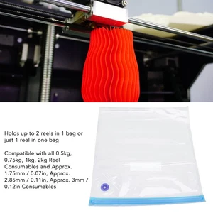 3D Printer Filament Storage Bags With Pumping Hand Pump Double Sealing Moist NEW - Afbeelding 1 van 12