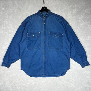 Vtg 90's Gianni Versace Jeans Couture Denim Shirt Men’s Large 100% Authentic - Picture 1 of 12