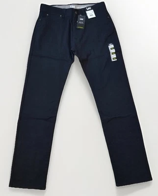 Lee mens jeans size 36x34 slim straight leg black dark wash active stretch - Image 1 of 4