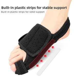 1 Pair Adjustable Big Toe Straightener Foot Correction Brace Unisex - Picture 1 of 10