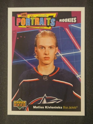 20-21 Upper Deck Matiss Kivlenieks Rookie UD Portraits 🚨🚨🚨 Blue Jackets  - Image 1 of 2