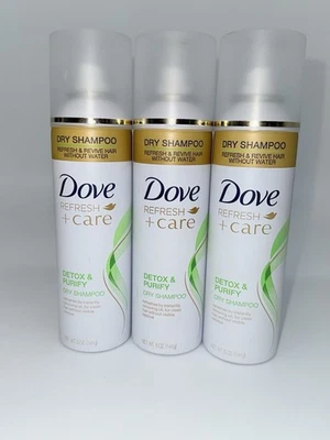 Paquete de 3 champú seco invisible Dove Detox & Purify 5 oz (tres latas) - NUEVO Foto 1 de 2