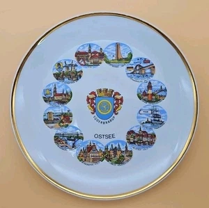Vintage Ostee E & A Bockling German Gold Rimmed Collectors Plate 7.75 in - Picture 1 of 5