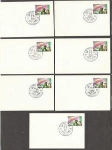 Belgium stamps; OCB/COB 1360 from 1966 on stock cards with different postmarks - Picture 1 of 1