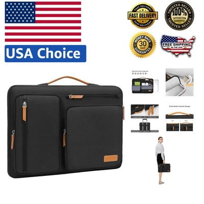 Capa fina para laptop 16 polegadas com bolsos organizadores e cinto de carrinho para fácil viagem - Imagem 1 de 4