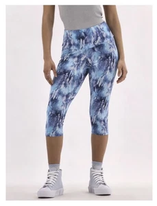NO BOUNDARIES Women’s Size S (4-6) Capri Leggings • Blue Tie Dye - Picture 1 of 4