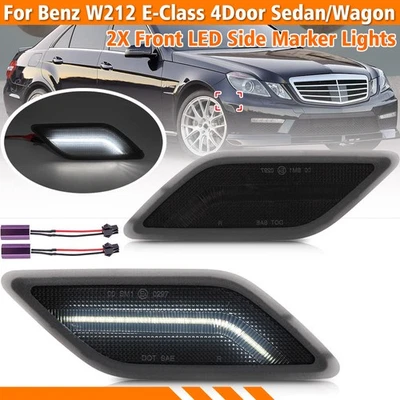 2x Luz de señalización lateral LED blanca para Mercedes W212 E350 E550 2010-2013 sedán vagón Foto 1 de 4
