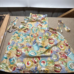 Now Designs Chicken Scratch Kitchen Chef's Apron Farm Animals Country Southern - Picture 1 of 6