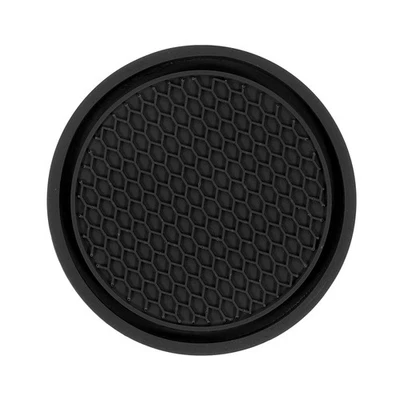 Car Cup Coasters PVC Car Cup Mats Non-Slip Universal Cup Holder, Black Foto 1 de 4