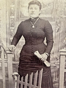 Lot 2 Antique Cabinet Card Photo FULL FIGURE WOMEN Shenandoah PA Keagey Johnson - Picture 1 of 7