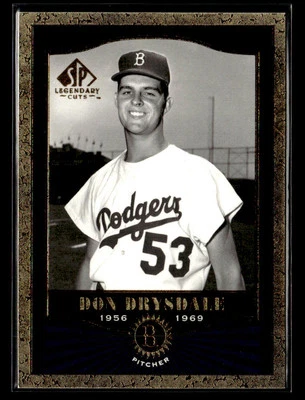 2001 SP Legendary Cuts #27 Don Drysdale cartão Brooklyn Dodgers - Imagem 1 de 2