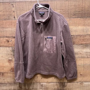 Patagonia Women’s Light Purple Half Zip Fleece Pullover Sweatshirt Size Large - Picture 1 of 3