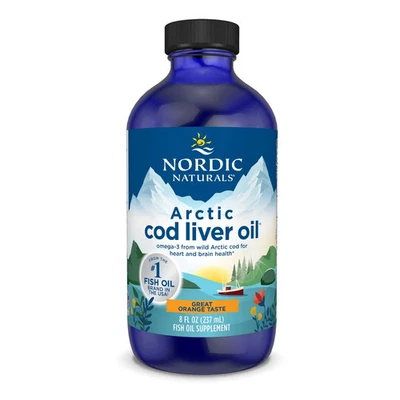 Nordic Naturals Arctic CLO - 100 % aceite de hígado de bacalao salvaje, sabor naranja, 8 OZ Foto 1 de 4