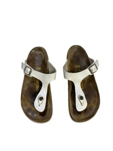 Birkenstock Damen Gizeh Sandalen weiß Damen 7 Riemen Sommer Freizeit Kork - Bild 1 von 7