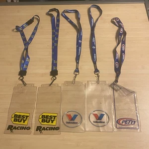 5 Nascar Racing Lanyard & Credential Holders Richard Petty Motosports Valvoline - Picture 1 of 12